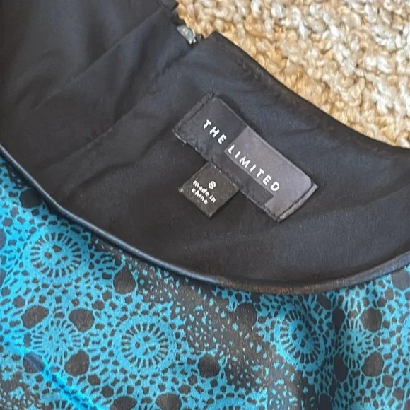 The Limited Blue and Black Patterned Mini Dress - Picture 6 of 12